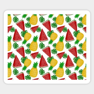 Watermelon and pineapple pattern Sticker